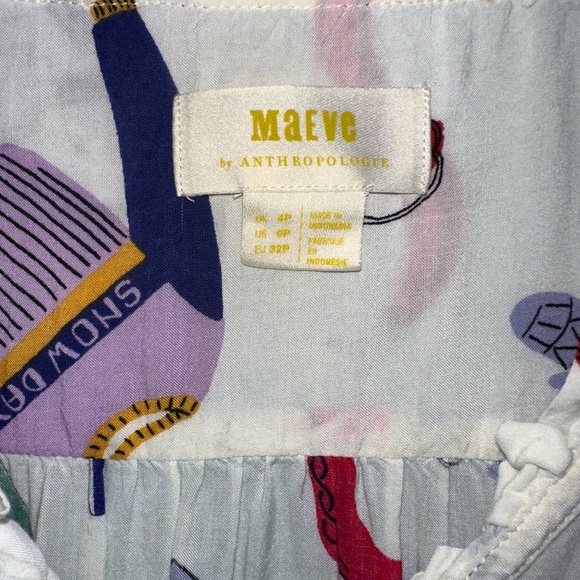 Anthropologie Maeve Multicolor Patterned Top - Picture 3 of 4